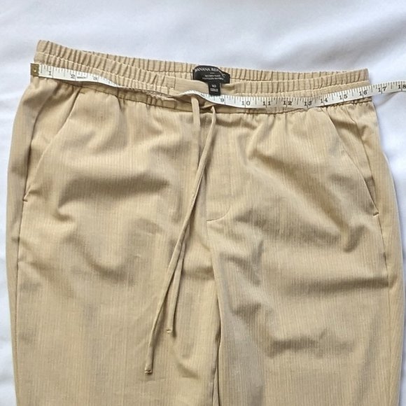 Ankle pants tan pull-on size 10 EUC Banana Republic Hayden - Picture 6 of 10